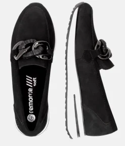 Remonte Sporty Stylish Black Suede Loafers