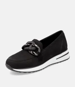 Remonte Sporty Stylish Black Suede Loafers