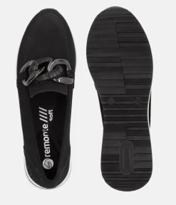 Remonte Sporty Stylish Black Suede Loafers