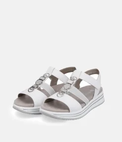 Remonte Sporty White & Silver Sandals