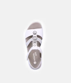 Remonte Sporty White & Silver Sandals