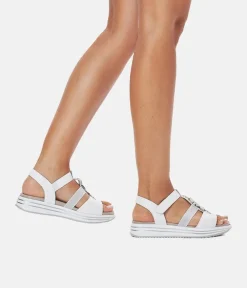 Remonte Sporty White & Silver Sandals