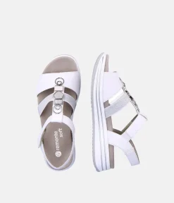 Remonte Sporty White & Silver Sandals