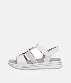 Remonte Sporty White & Silver Sandals
