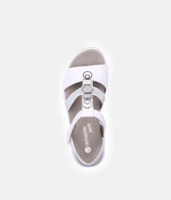 Remonte Sporty White & Silver Sandals