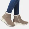 Remonte Stylish Beige Suede Cold Weather Boots