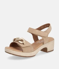 Remonte Stylish Beige Suede Fashion Sandals