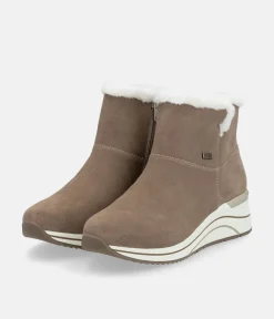 Remonte Stylish Beige Suede Cold Weather Boots