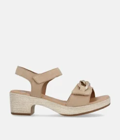 Remonte Stylish Beige Suede Fashion Sandals