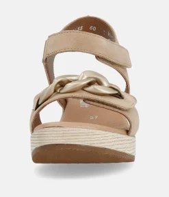 Remonte Stylish Beige Suede Fashion Sandals