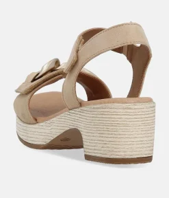 Remonte Stylish Beige Suede Fashion Sandals