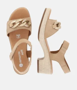 Remonte Stylish Beige Suede Fashion Sandals