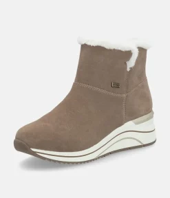 Remonte Stylish Beige Suede Cold Weather Boots