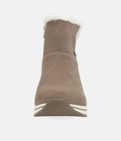 Remonte Stylish Beige Suede Cold Weather Boots