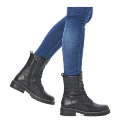 Remonte Stylish Black Laced Ankle Boots