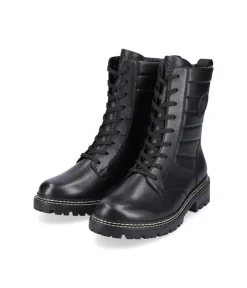 Remonte Stylish Black Laced Ankle Boots