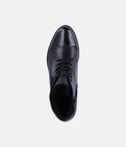 Remonte Stylish Black Lace Up Ankle Boots