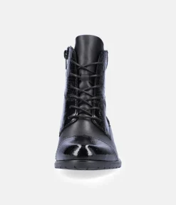 Remonte Stylish Black Lace Up Ankle Boots