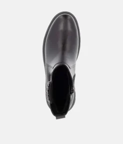 Remonte Stylish Black Leather Ankle Boots