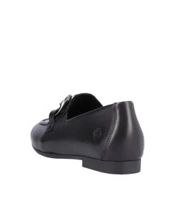 Remonte Stylish Black Leather Slip On Shoe