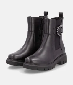 Remonte Stylish Black Leather Ankle Boots