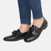 Remonte Stylish Black Patent Slip On Shoe