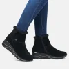 Remonte Stylish Black Suede Cold Weather Boots