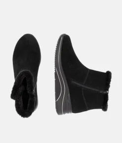 Remonte Stylish Black Suede Cold Weather Boots