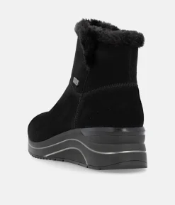 Remonte Stylish Black Suede Cold Weather Boots