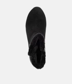 Remonte Stylish Black Suede Cold Weather Boots