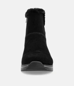 Remonte Stylish Black Suede Cold Weather Boots
