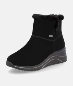 Remonte Stylish Black Suede Cold Weather Boots