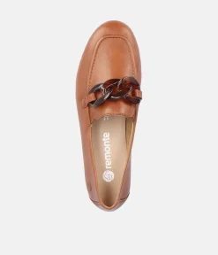 Remonte Stylish Brown Leather Slip On Shoe