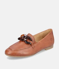 Remonte Stylish Brown Leather Slip On Shoe