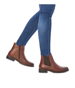 Remonte Stylish Chestnut Chelsea Style Ankle Boots