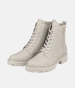 Remonte Stylish Chunky Cream Ankle Boots