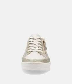 Remonte Stylish Gold Lace up Trainers