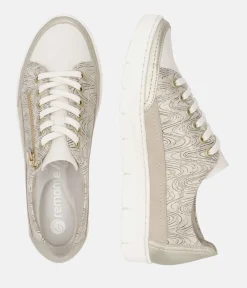 Remonte Stylish Gold Lace up Trainers