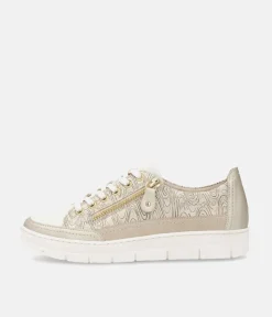 Remonte Stylish Gold Lace up Trainers