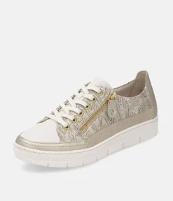 Remonte Stylish Gold Lace up Trainers