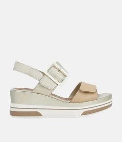 Remonte Stylish Metallic Wedge Sandal