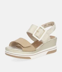 Remonte Stylish Metallic Wedge Sandal