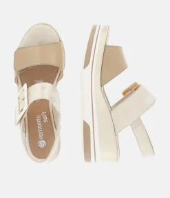 Remonte Stylish Metallic Wedge Sandal