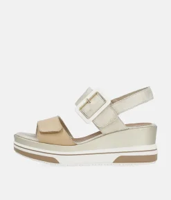 Remonte Stylish Metallic Wedge Sandal