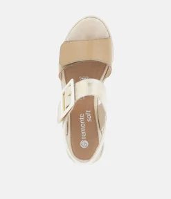 Remonte Stylish Metallic Wedge Sandal