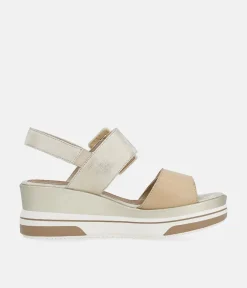 Remonte Stylish Metallic Wedge Sandal