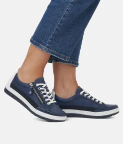 Remonte Stylish Navy Lace up Trainers