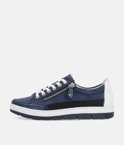 Remonte Stylish Navy Lace up Trainers
