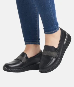 Remonte Stylish Sporty Black Loafers