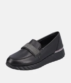 Remonte Stylish Sporty Black Loafers